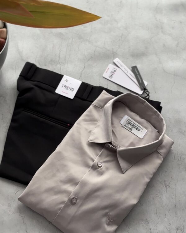 SATIN SHIRTS(TAN)