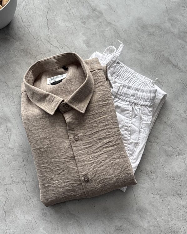 LINEN SHIRTS(BROWN)
