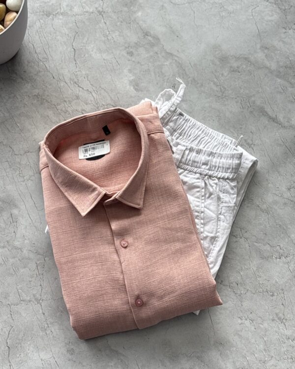LINEN SHIRTS(PEACH)