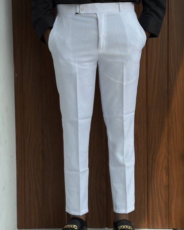 LINEN POLO FIT(WHITE)