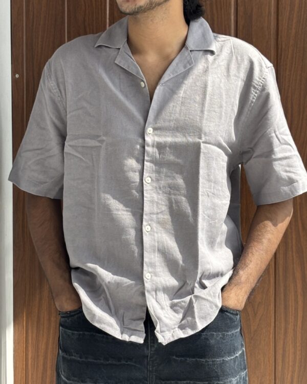 HALF SLEEVE LINEN(ASH)