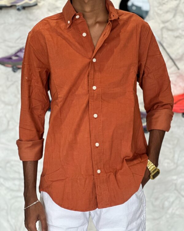 CORDUROY SHIRTS(RUST ORANGE)