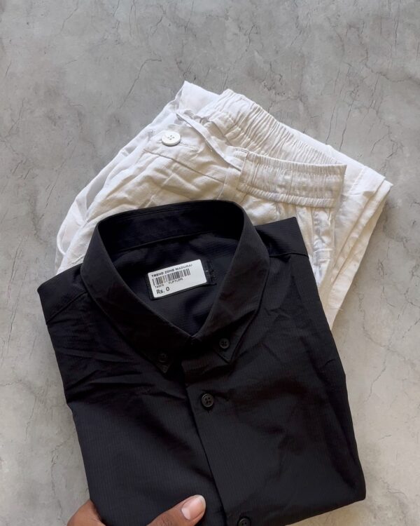 MINI STRIPE SHIRTS(BLACK)