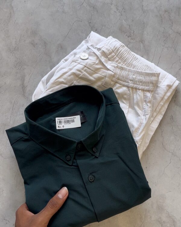 MINI STRIPE SHIRTS(TEAL)