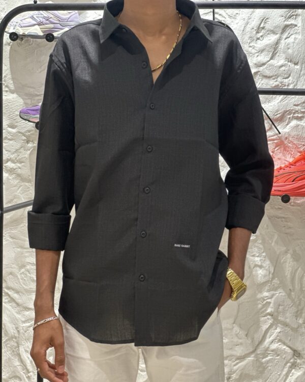 LINEN SHIRTS(BLACK)