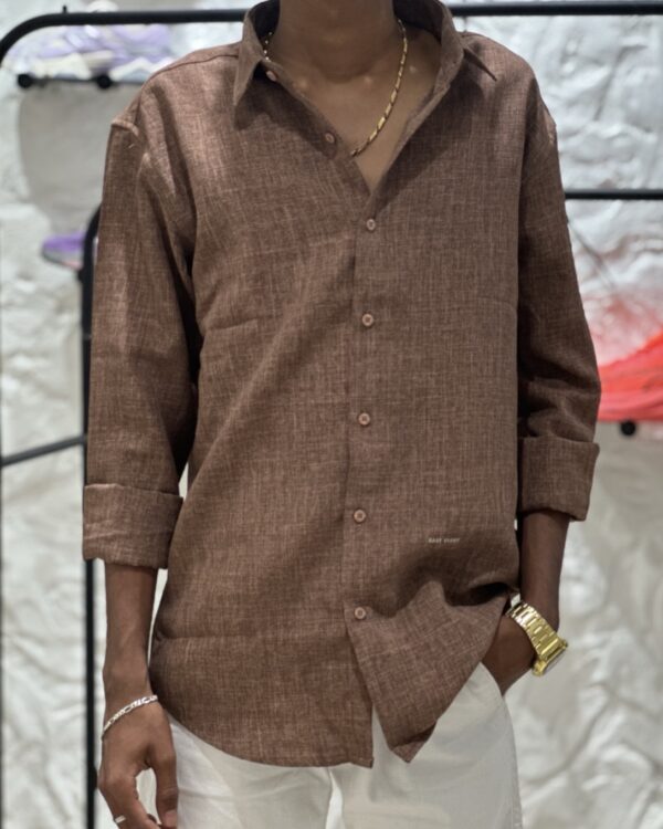 LINEN SHIRTS(BROWN)