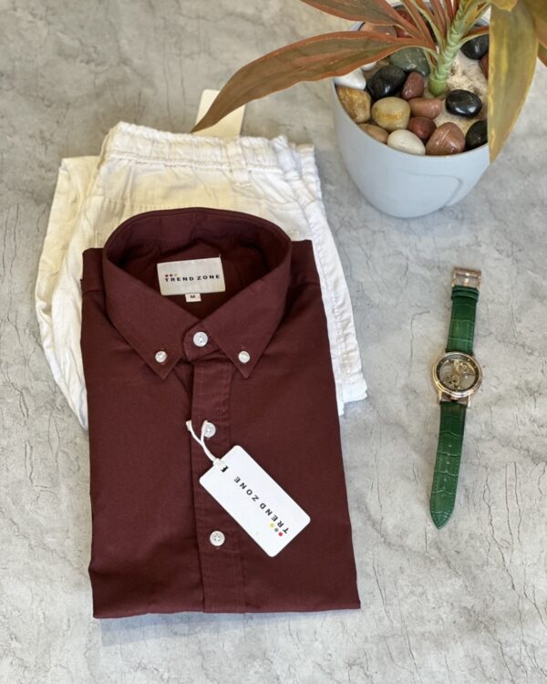 DOWNBUTTON SHIRTS(MAROON)