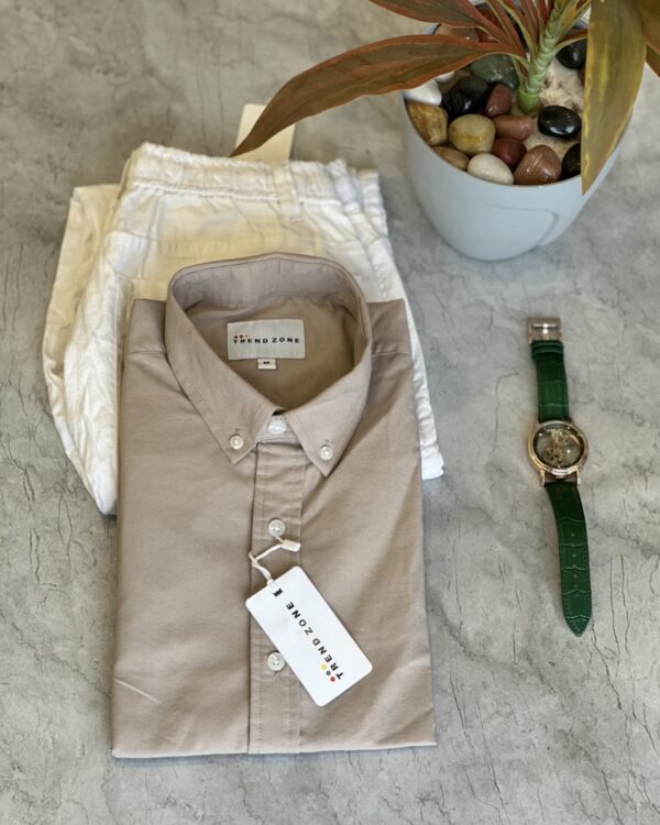 DOWNBUTTON SHIRTS(LIGHT TAN)