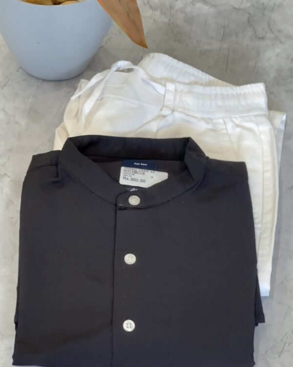 MANDARIN COLLAR SHIRT
