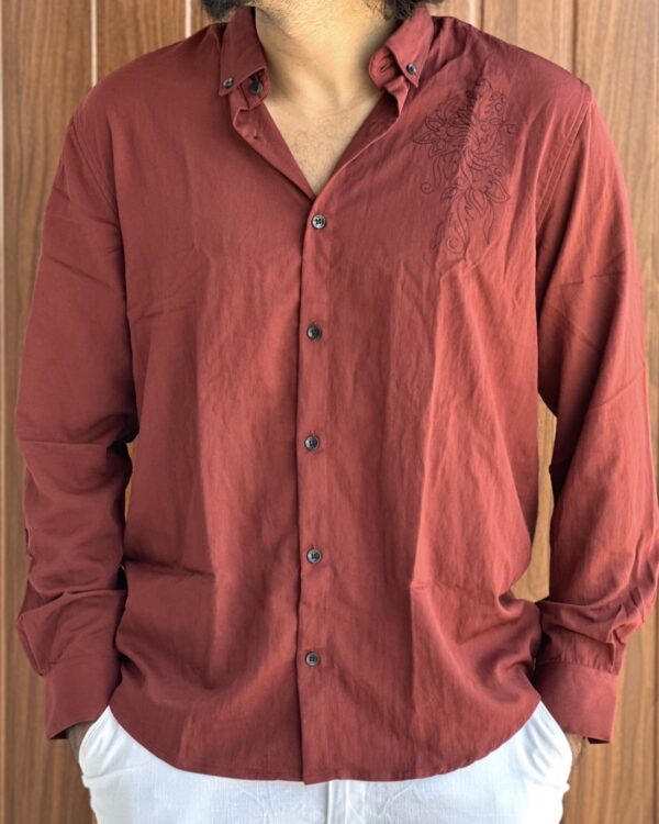 EMBROIDERY SHIRTS(MAROON)