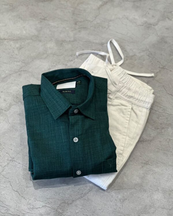 LINEN SHIRTS(DARK GREEN)