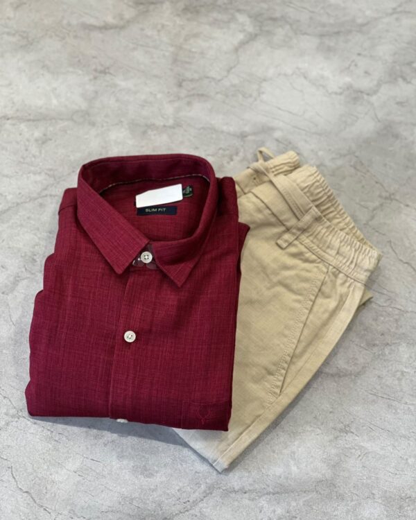 LINEN SHIRTS(MAROON)