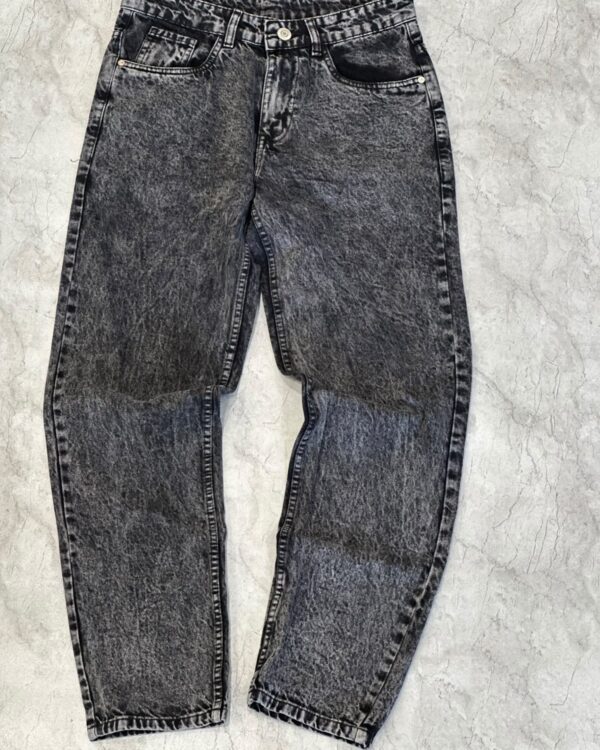 MOM FIT PANTS(ACIDWASH BLACK)
