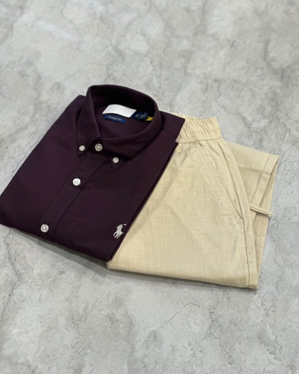 PLAIN SHIRTS(WINE RED)