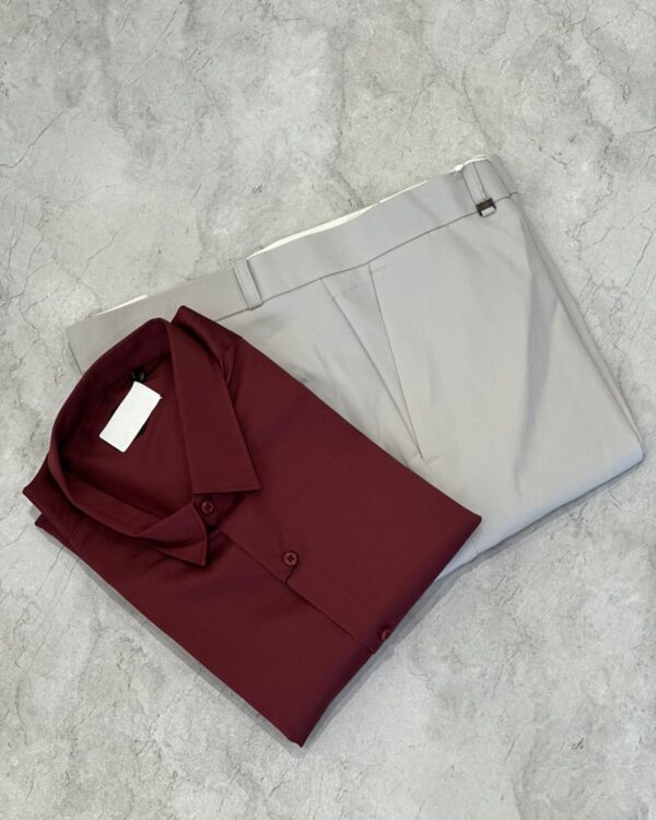 SATIN SHIRTS(MAROON)