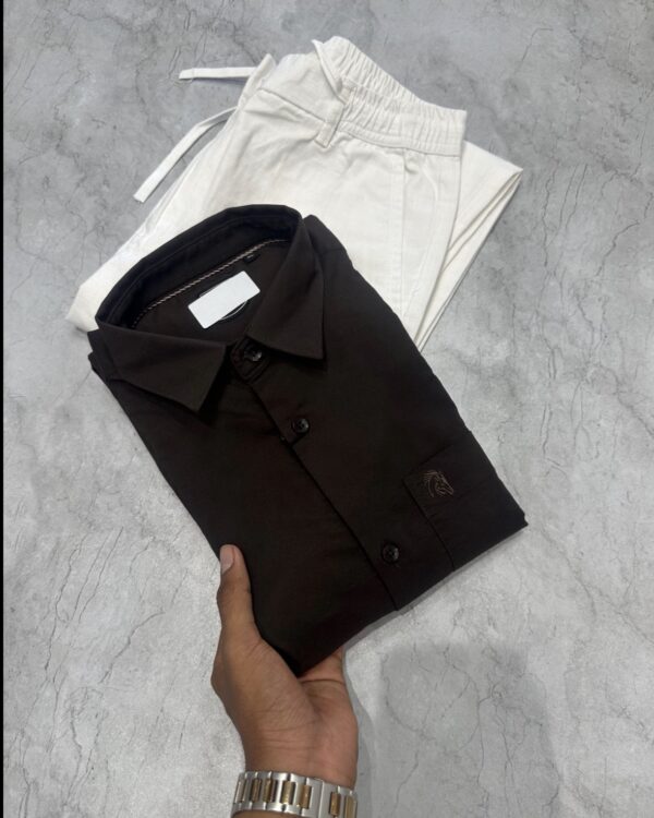 PLAIN SHIRTS(DARK BROWN)