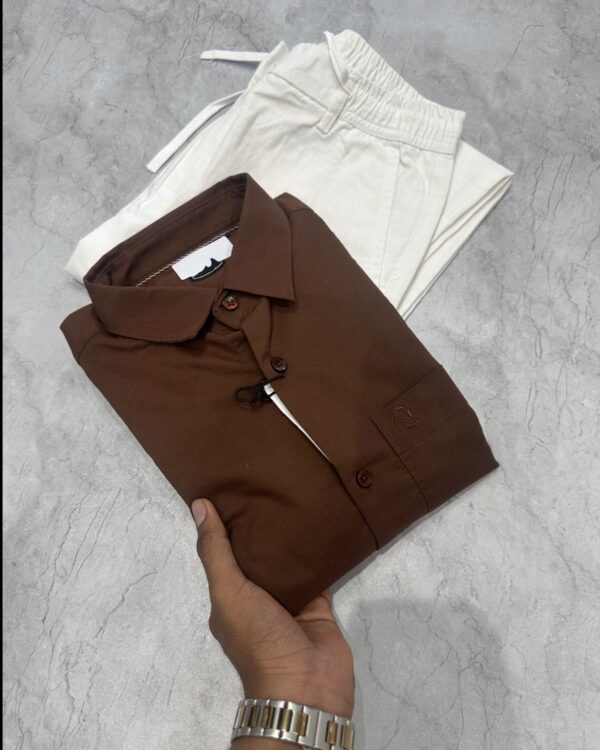 PLAIN SHIRTS(CHOCO BROWN)