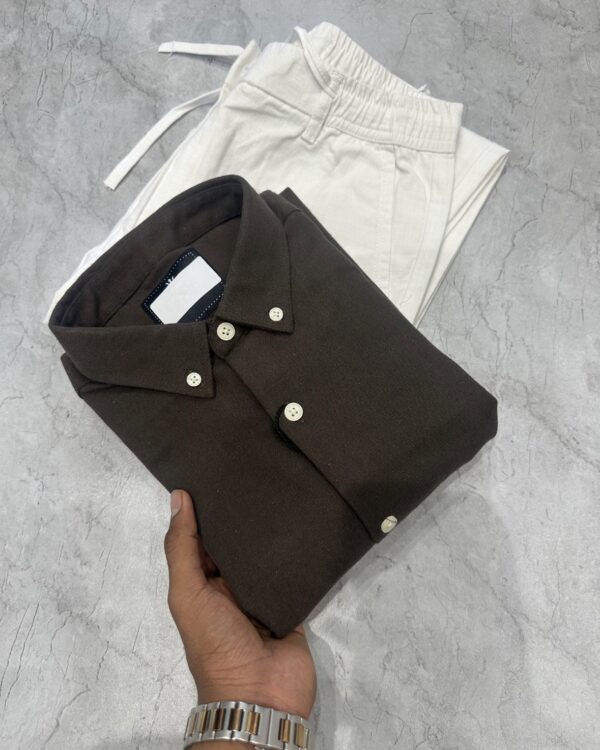 LINEN SHIRTS(DARK BROWN)