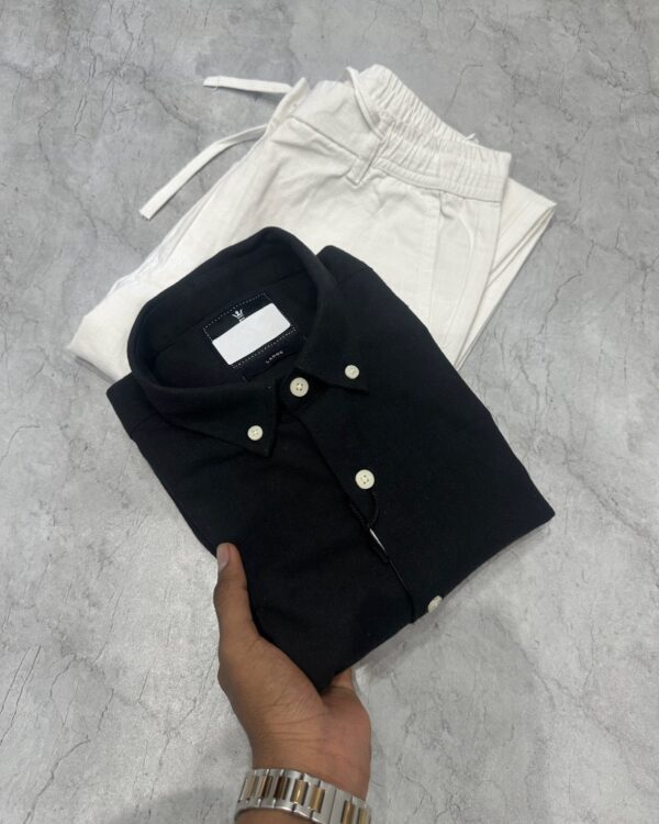 LINEN SHIRTS(BLACK)