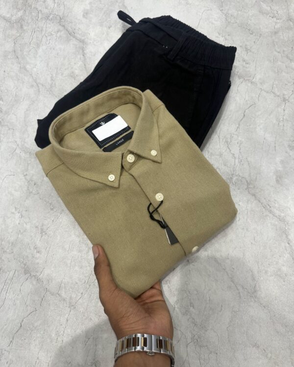 LINEN SHIRTS(OLIVE GREEN)