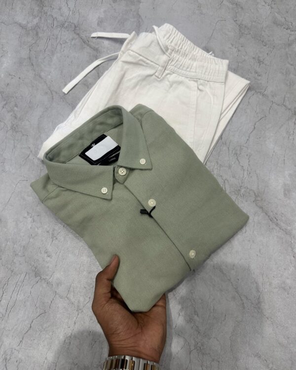 LINEN SHIRTS(PISTA GREEN)