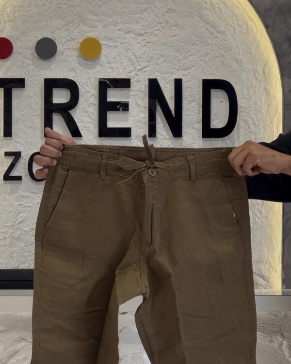 LINEN SHORTS(BROWN)
