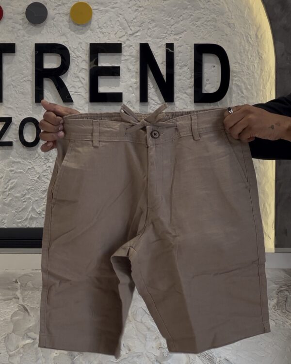 LINEN SHORTS(CHOCO BROWN)