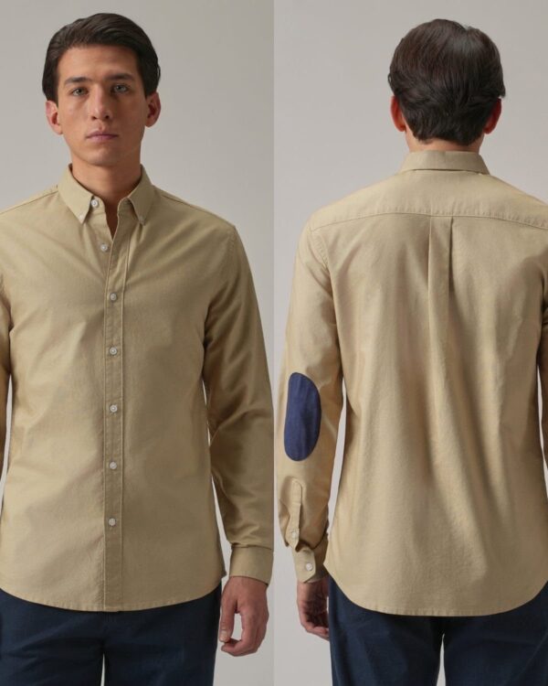 ELBOW PATCH SHIRTS(BEIGE)