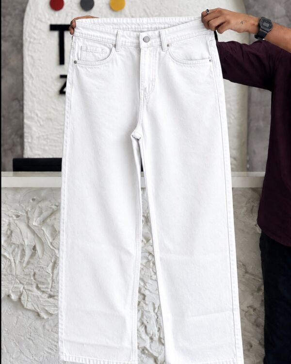 STRAIGHT FIT PANTS(WHITE)