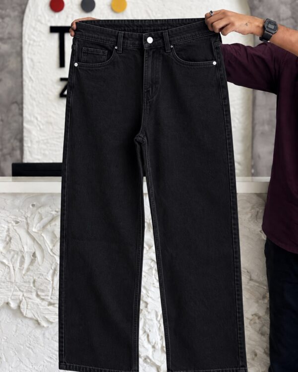 STRAIGHT FIT PANTS(BLACK)