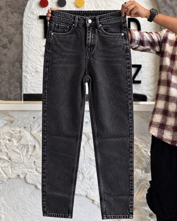 MOM FIT PANTS(ACIDWASH BLACK)