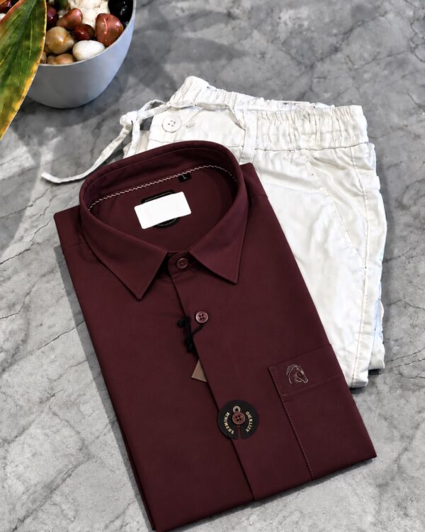 PLAIN SHIRTS(BURGENDY)