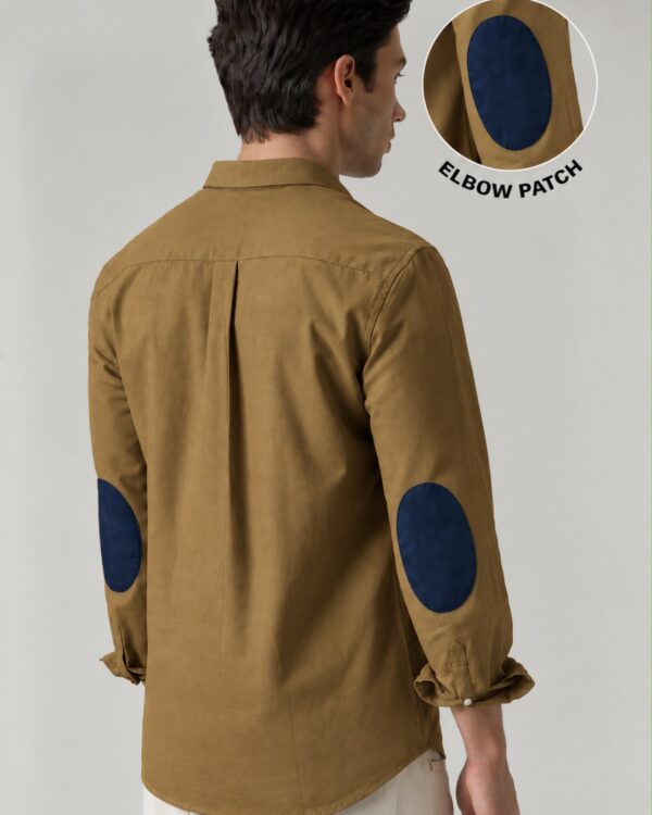 ELBOW PATCH SHIRTS(BROWN)