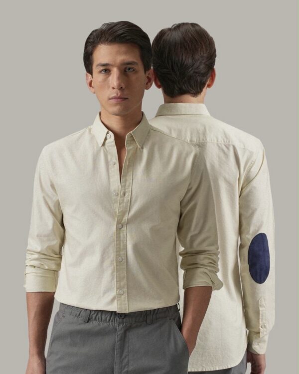 ELBOW PATCH SHIRTS(CREAM)
