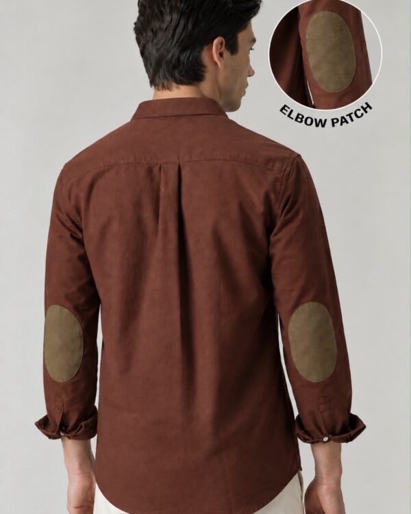 ELBOW PATCH SHIRTS(BRICK RED)