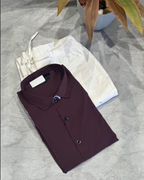 PLAIN  SHIRTS(MAROON)