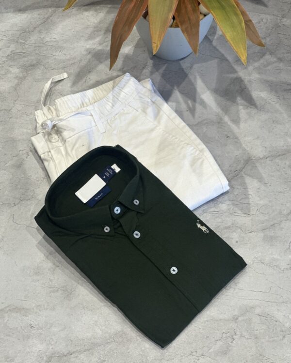 PLAIJ SHIRTS(DARK GREEN)