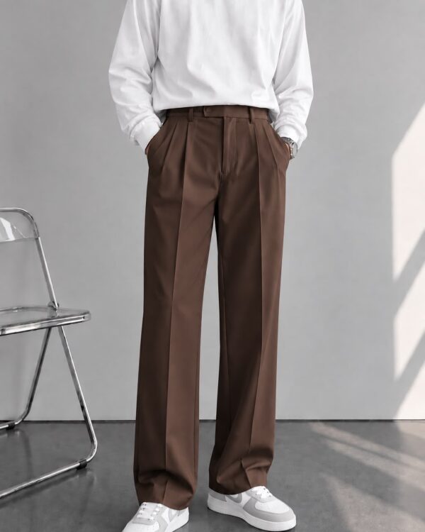 KOREAN TROUSERS(DARK BROWN)