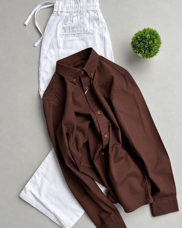 PLAIN SHIRTS(BROWN)