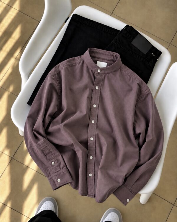 MANDARIN COLLAR SHIRTS(LILAC)
