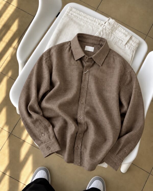 LINEN SHIRTS(LIGHT BROWN)