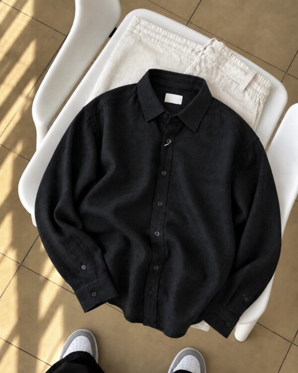 LINEN SHIRTS(BLACK)