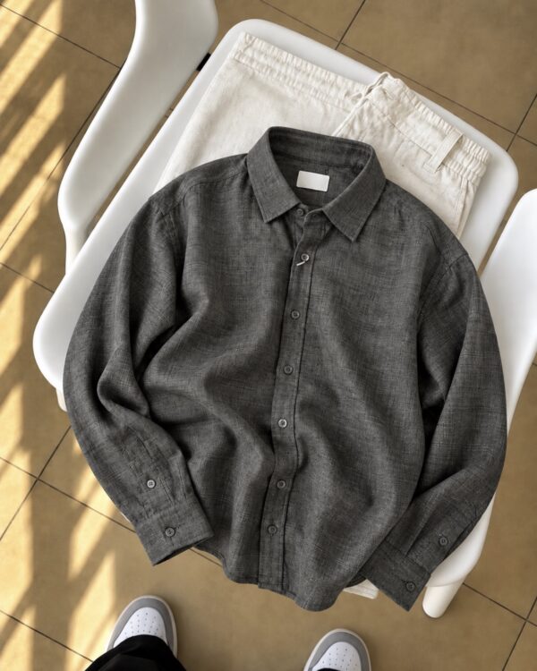 LINEN SHIRTS(DARK GREY)