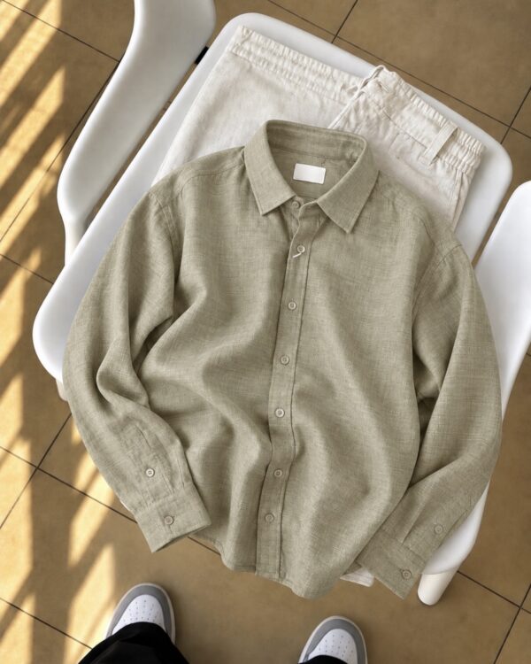 LINEN SHIRTS(KHAKI GREEN)