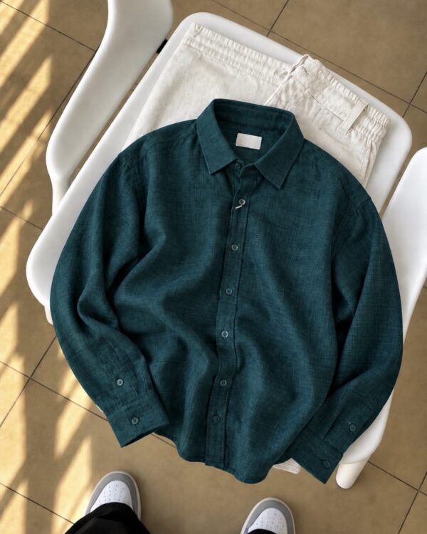 LINEN SHIRTS(TEAL)